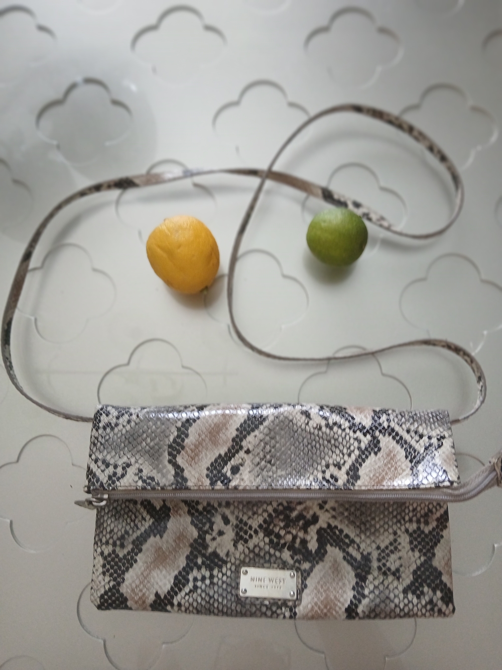 Nine West Neutral Snake-Print Crossbody Bag - Picture 4 of 7